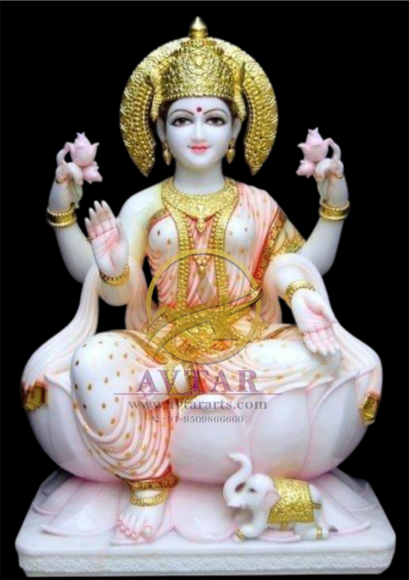 Lakshmi Mata Marble Statue 3 feet